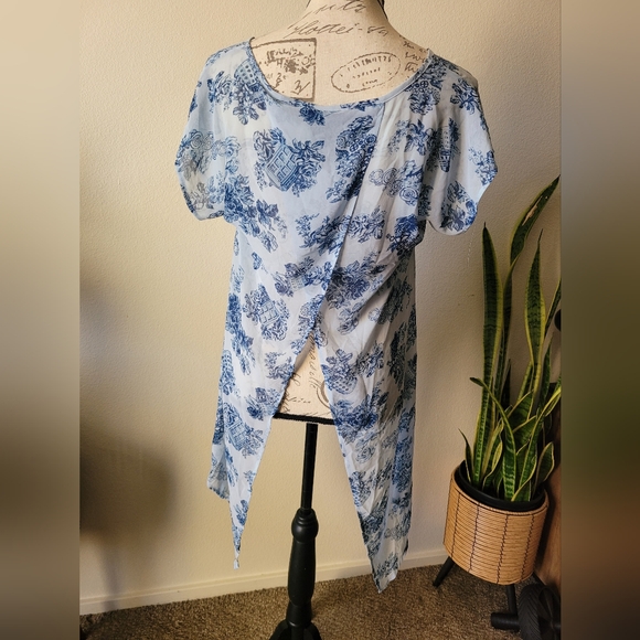 Doctor Who Floral TARDIS Chiffon Top - Picture 3 of 8